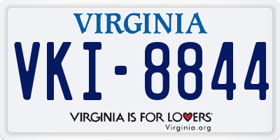 VA license plate VKI8844