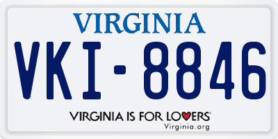 VA license plate VKI8846