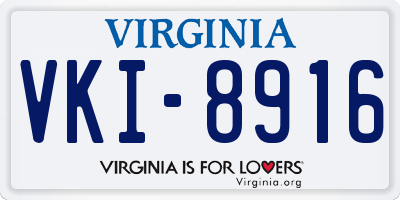 VA license plate VKI8916