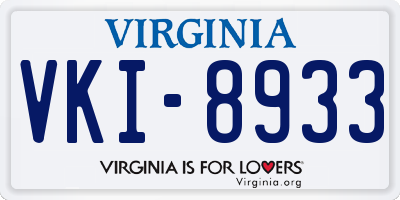 VA license plate VKI8933