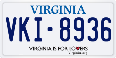 VA license plate VKI8936