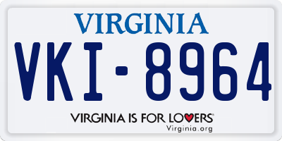 VA license plate VKI8964