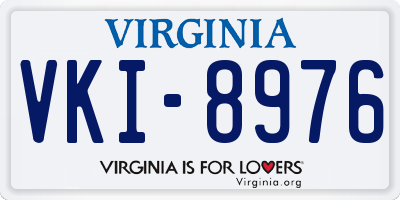 VA license plate VKI8976