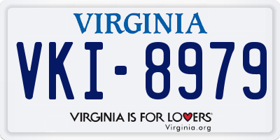 VA license plate VKI8979