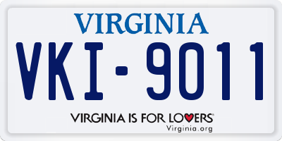 VA license plate VKI9011