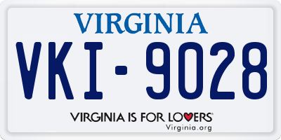 VA license plate VKI9028