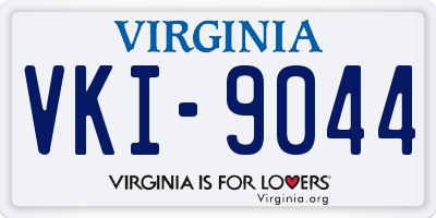 VA license plate VKI9044