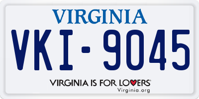 VA license plate VKI9045