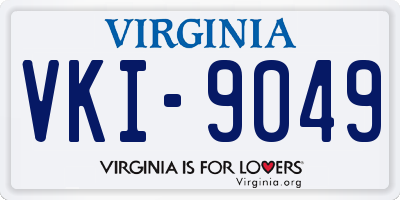 VA license plate VKI9049