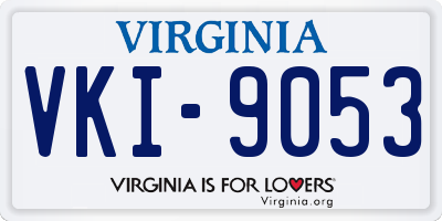 VA license plate VKI9053