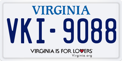 VA license plate VKI9088