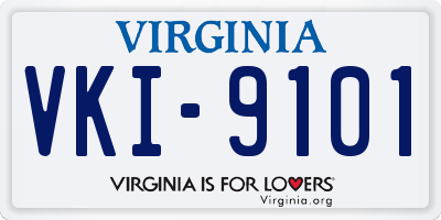 VA license plate VKI9101