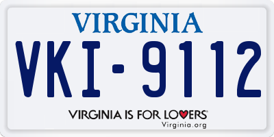 VA license plate VKI9112