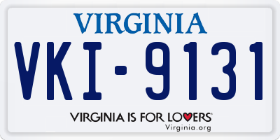 VA license plate VKI9131
