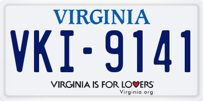 VA license plate VKI9141
