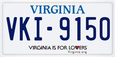 VA license plate VKI9150