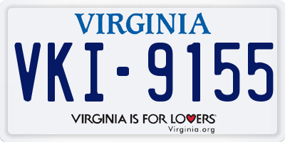 VA license plate VKI9155