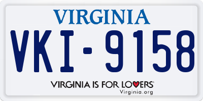 VA license plate VKI9158