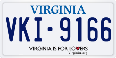 VA license plate VKI9166