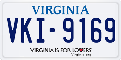VA license plate VKI9169