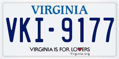 VA license plate VKI9177