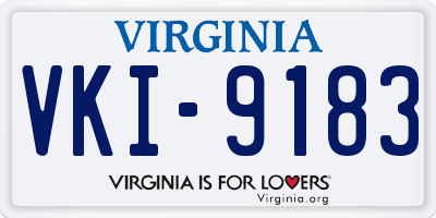 VA license plate VKI9183