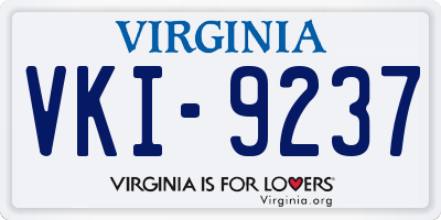 VA license plate VKI9237