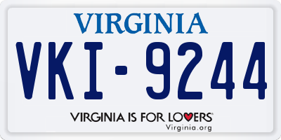 VA license plate VKI9244