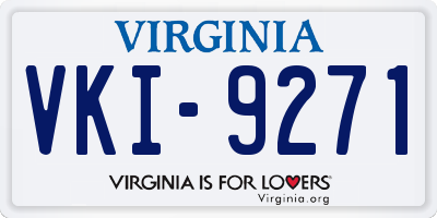 VA license plate VKI9271