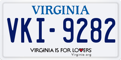 VA license plate VKI9282