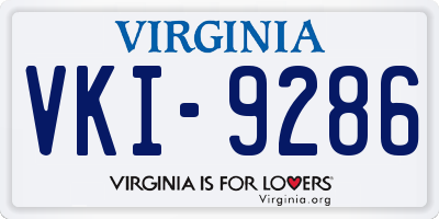 VA license plate VKI9286