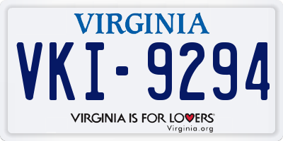 VA license plate VKI9294