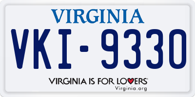 VA license plate VKI9330