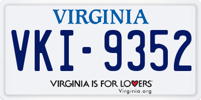 VA license plate VKI9352