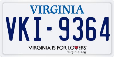VA license plate VKI9364