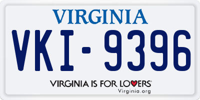 VA license plate VKI9396