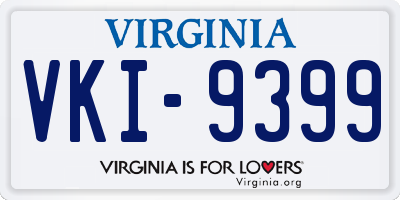 VA license plate VKI9399