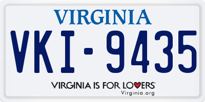 VA license plate VKI9435
