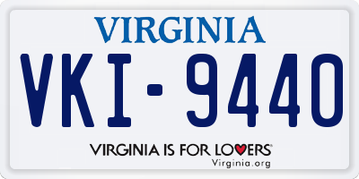 VA license plate VKI9440