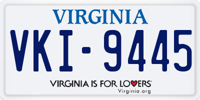 VA license plate VKI9445