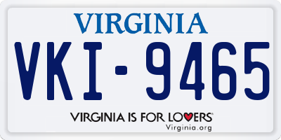 VA license plate VKI9465
