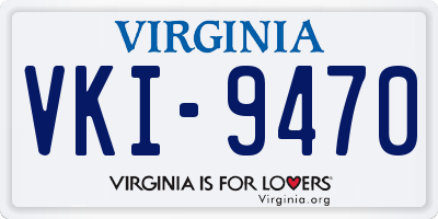 VA license plate VKI9470