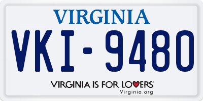 VA license plate VKI9480