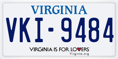 VA license plate VKI9484