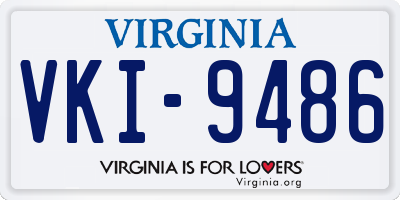 VA license plate VKI9486