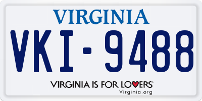 VA license plate VKI9488