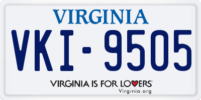 VA license plate VKI9505