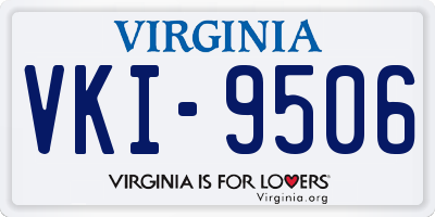VA license plate VKI9506