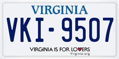 VA license plate VKI9507