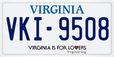VA license plate VKI9508